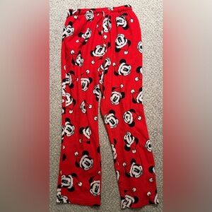 Disney Red Mickey Mouse Pajama Bottoms